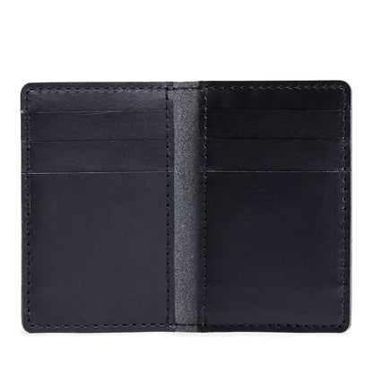Vertical cardholder with six card slots on a white background