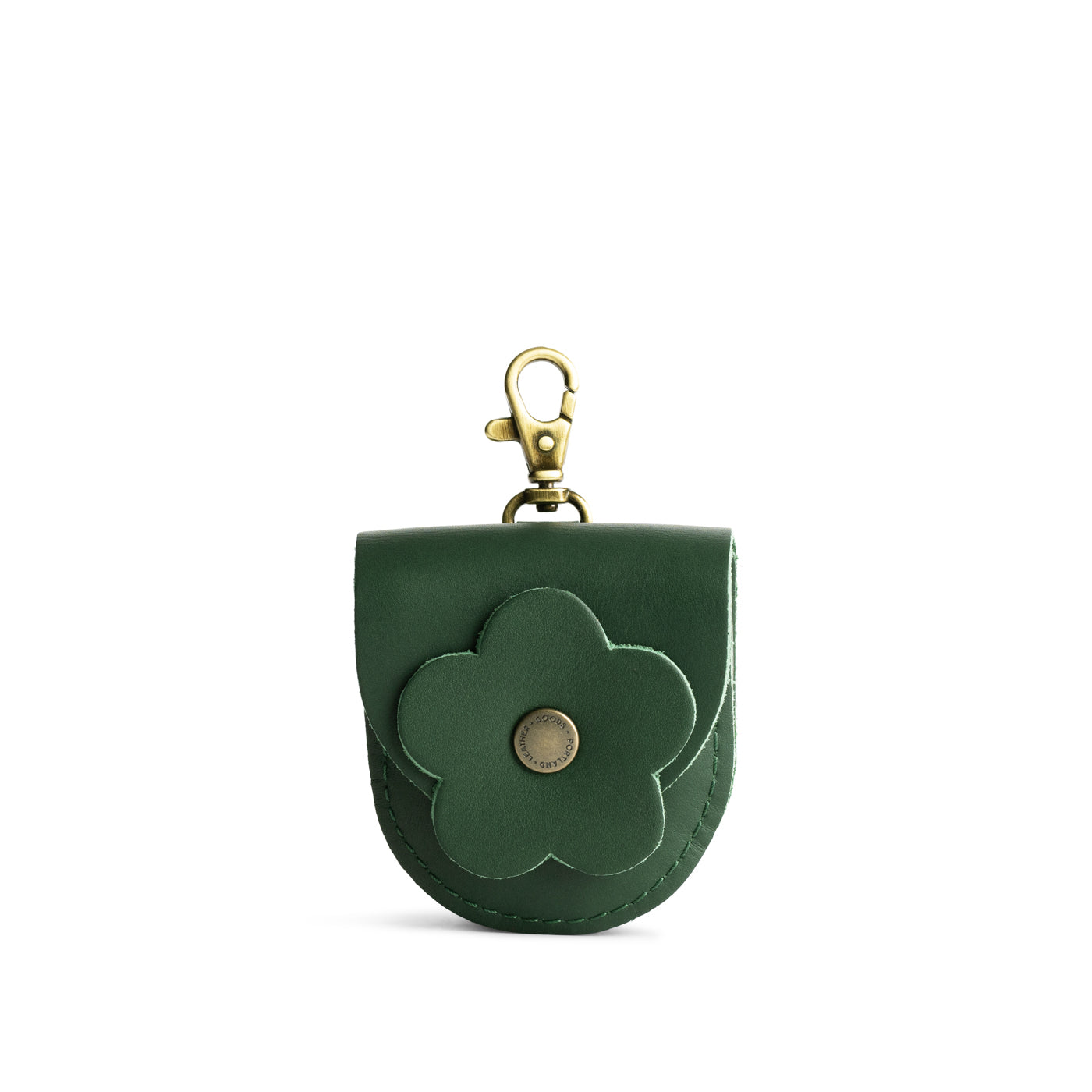 Aruba | U shaped pouch with leather flower applique