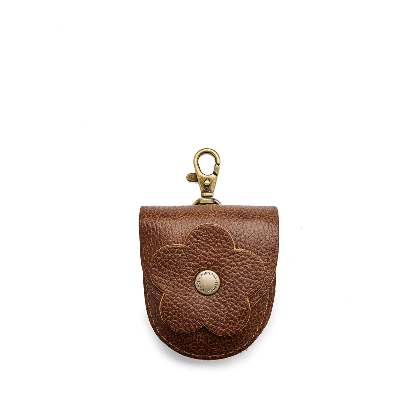 Asheville | U shaped pouch with leather flower applique