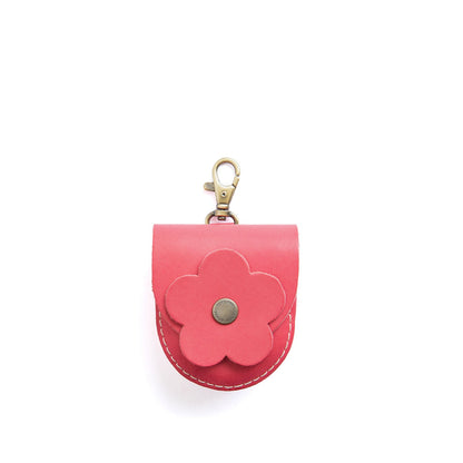 Tulip | U shaped pouch with leather flower applique