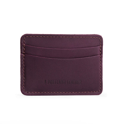 Larkspur | Minimalist leather wallet with card slots and PLG logo