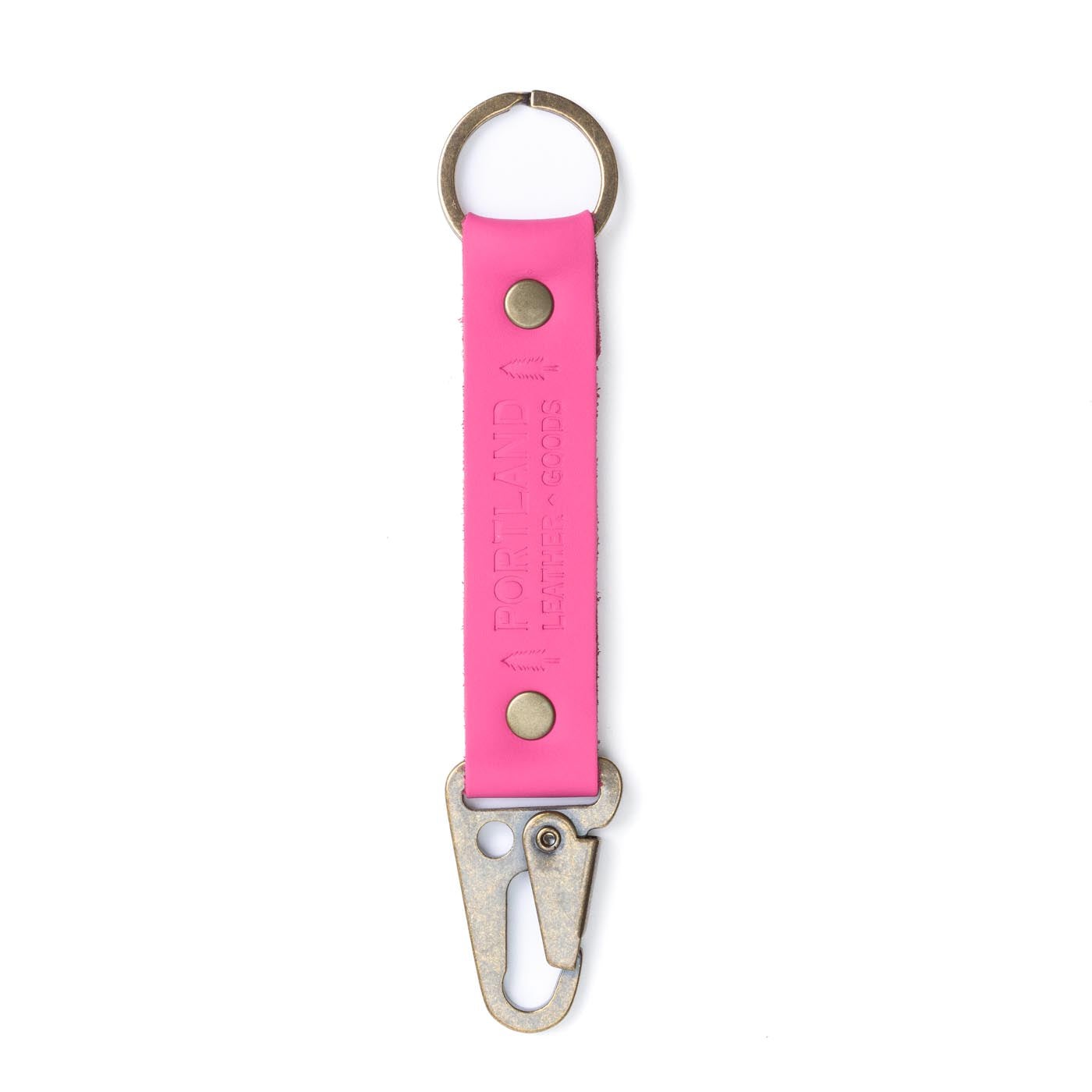 Margot*Long | leather logo branded keychain