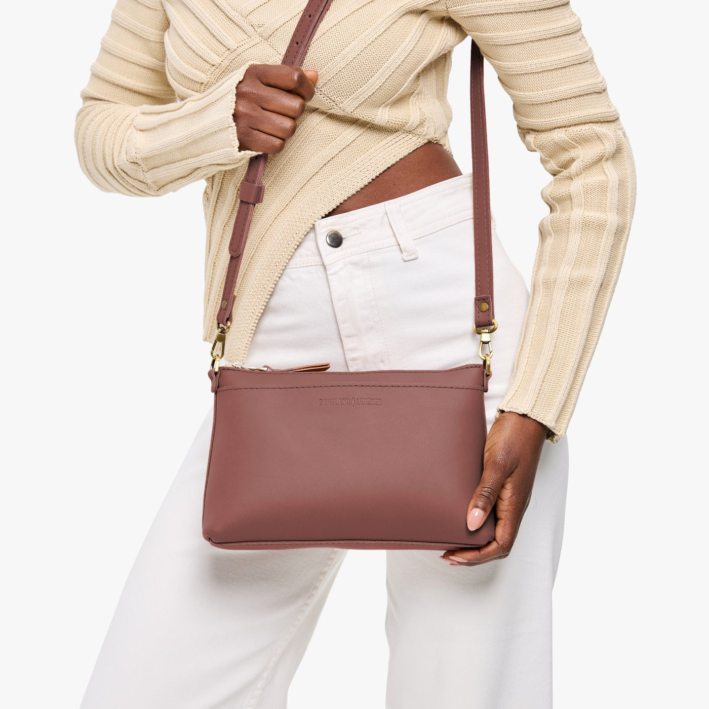 Sunkissed*Small | Zip top crossbody bag with detachable strap