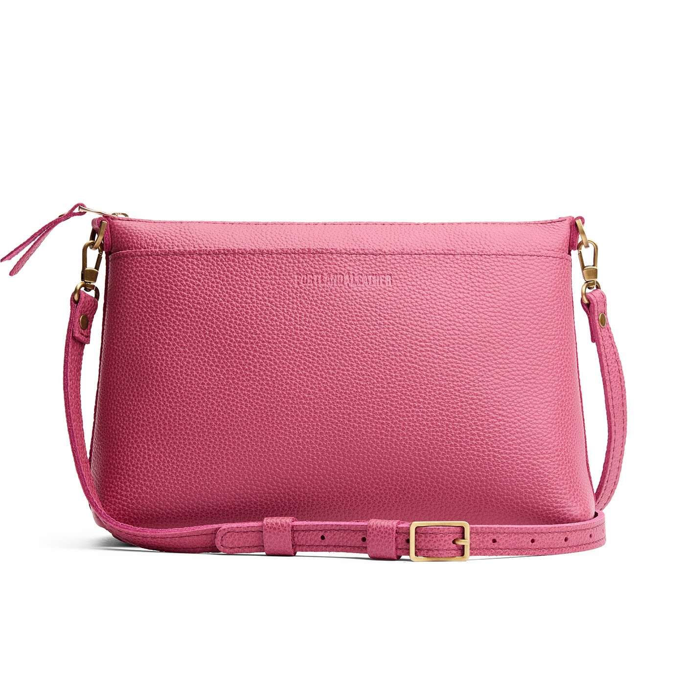 Wild Rose*Large | Zip top petite crossbody bag with detachable strap