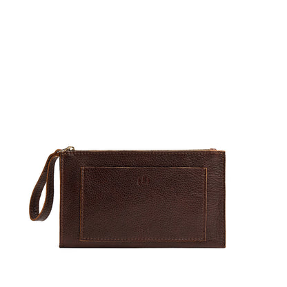 Coldbrew*Large | Wristlet pouch with front pocket and zipper closure