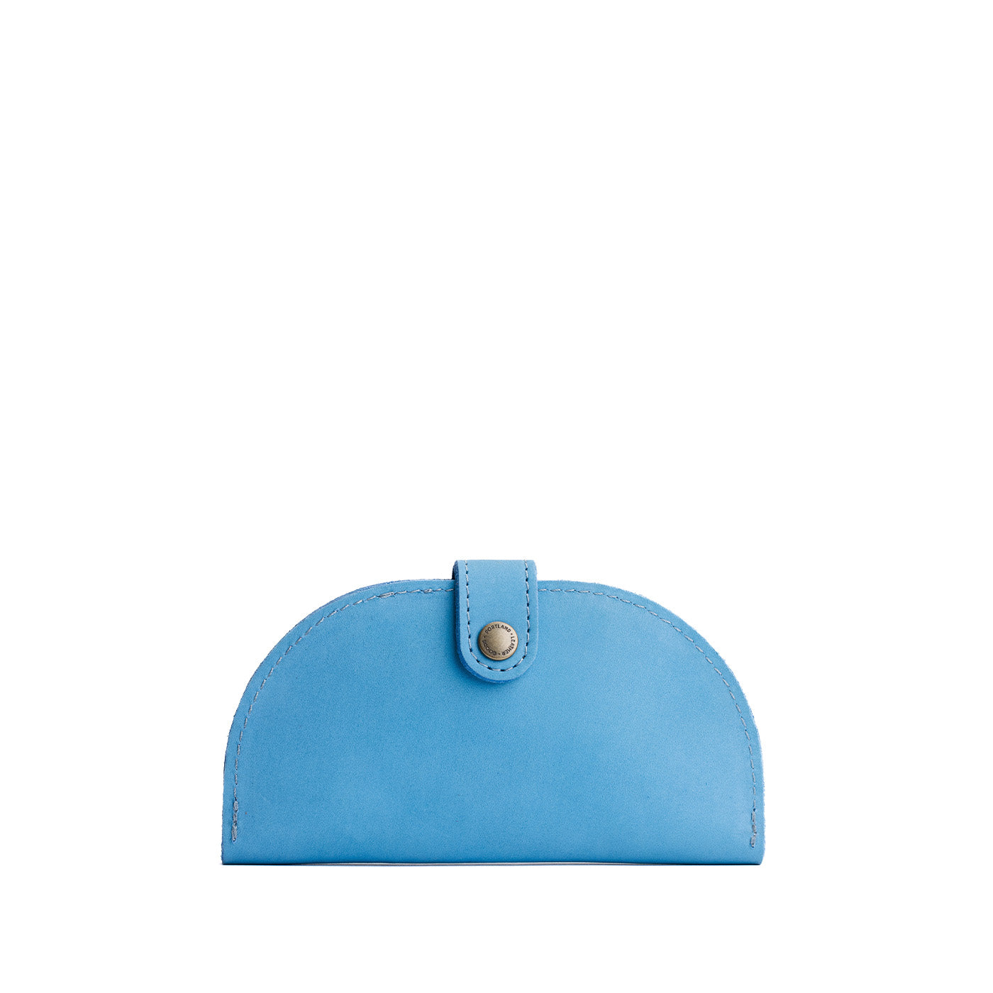 Iceberg Blue | Semicircle bifold wallet with snap closure