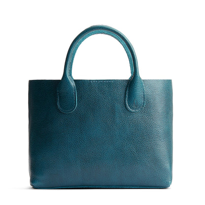 Lagoon*Large | Mid-size tote purse with structured leather handles and crossbody strap
