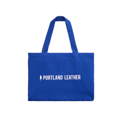 Bleu | Large fabric tote bag with double shoulder strap