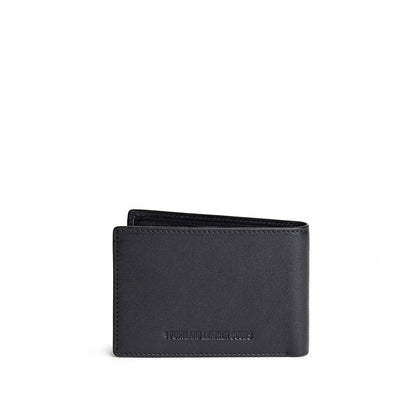 Black Rock | Bifold leather wallet with card slots closed