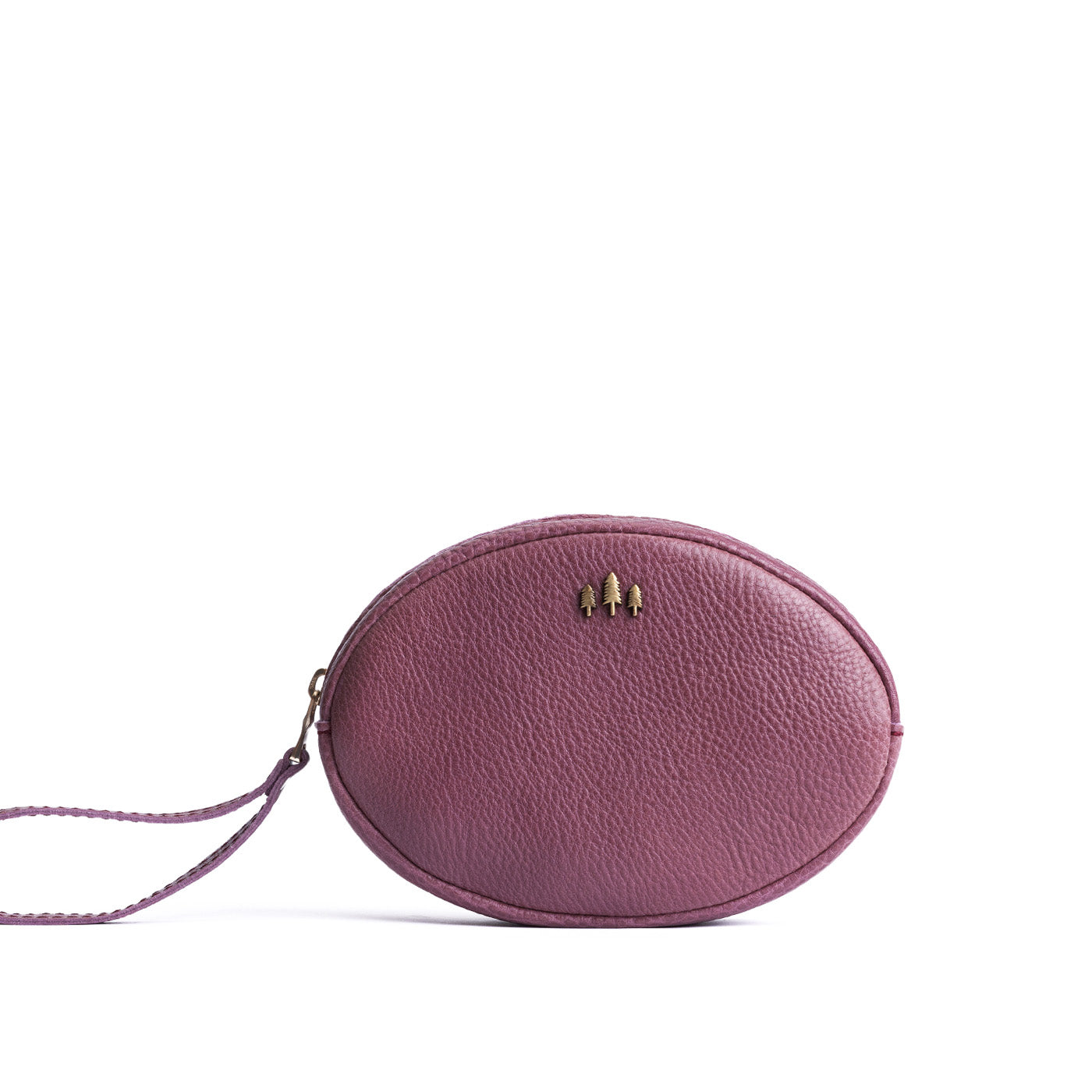 Kyoto*Large | Oval shaped pouch with zipper and wristlet strap