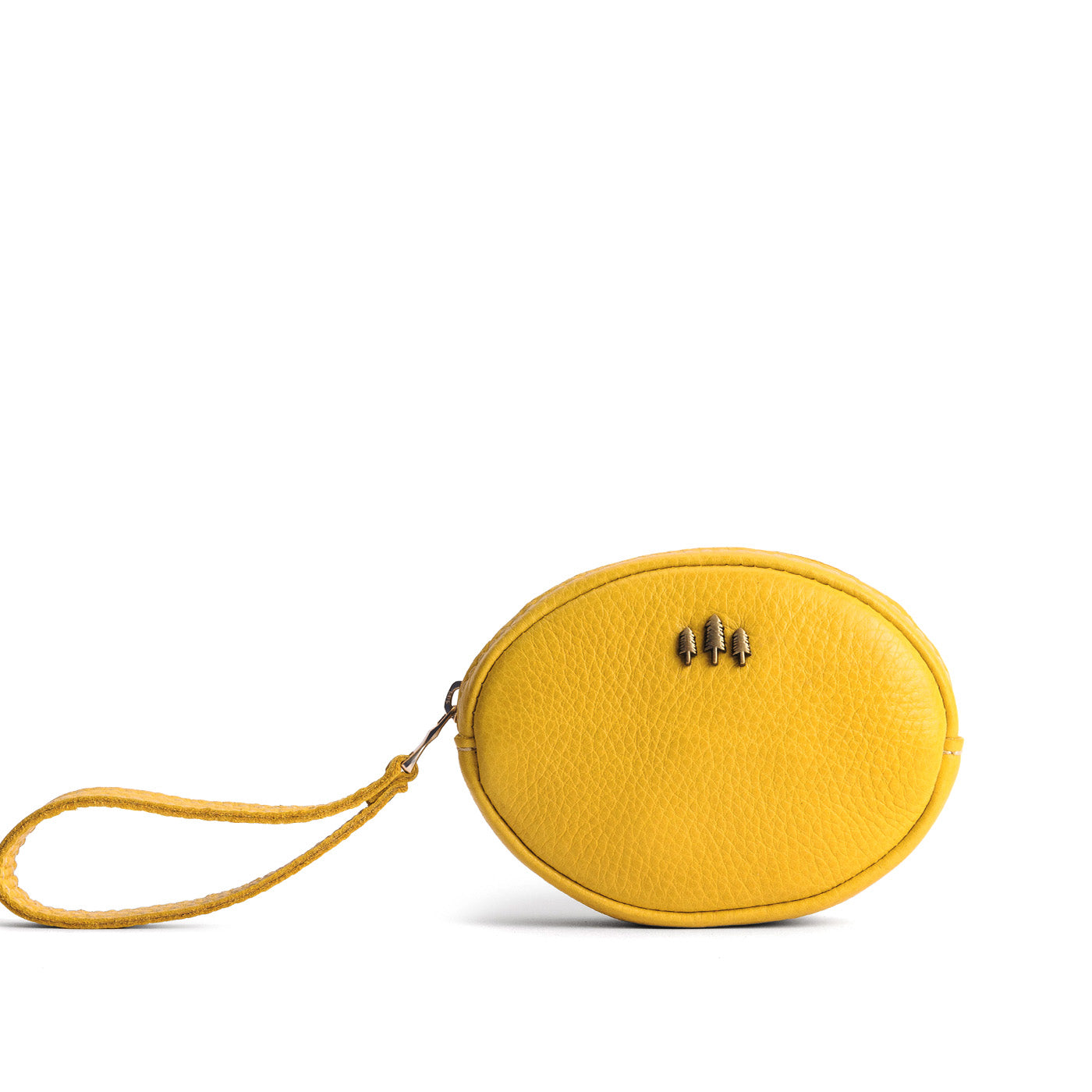 Naples*Small | Oval shaped pouch with zipper and wristlet strap