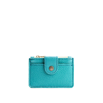 Seafoam | Compact wallet with snap closure and zippered pouch