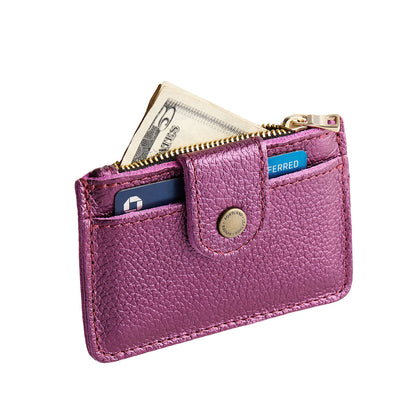 Ultra Violet | Compact wallet with snap closure and zippered pouch