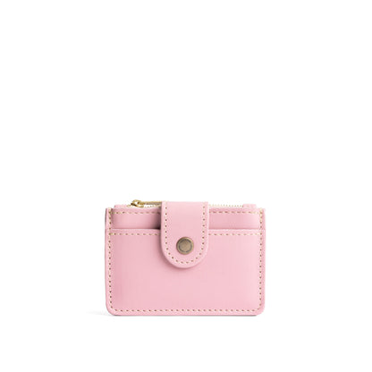 Vintage Pink | Compact wallet with snap closure and zippered pouch