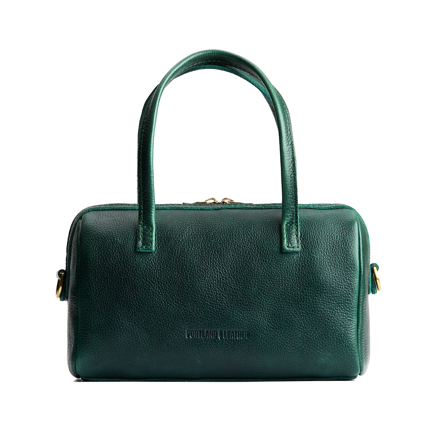 Forest Green*Large | Mini duffle shaped handbag with crossbody strap