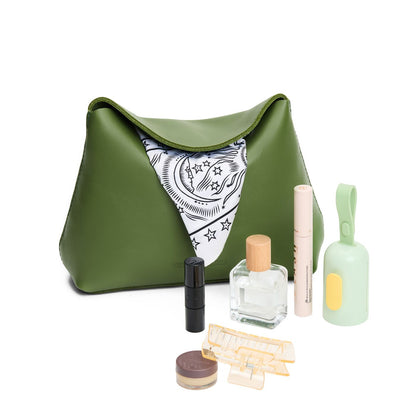 Cactus | Leather pouch with a folded magnetic closure