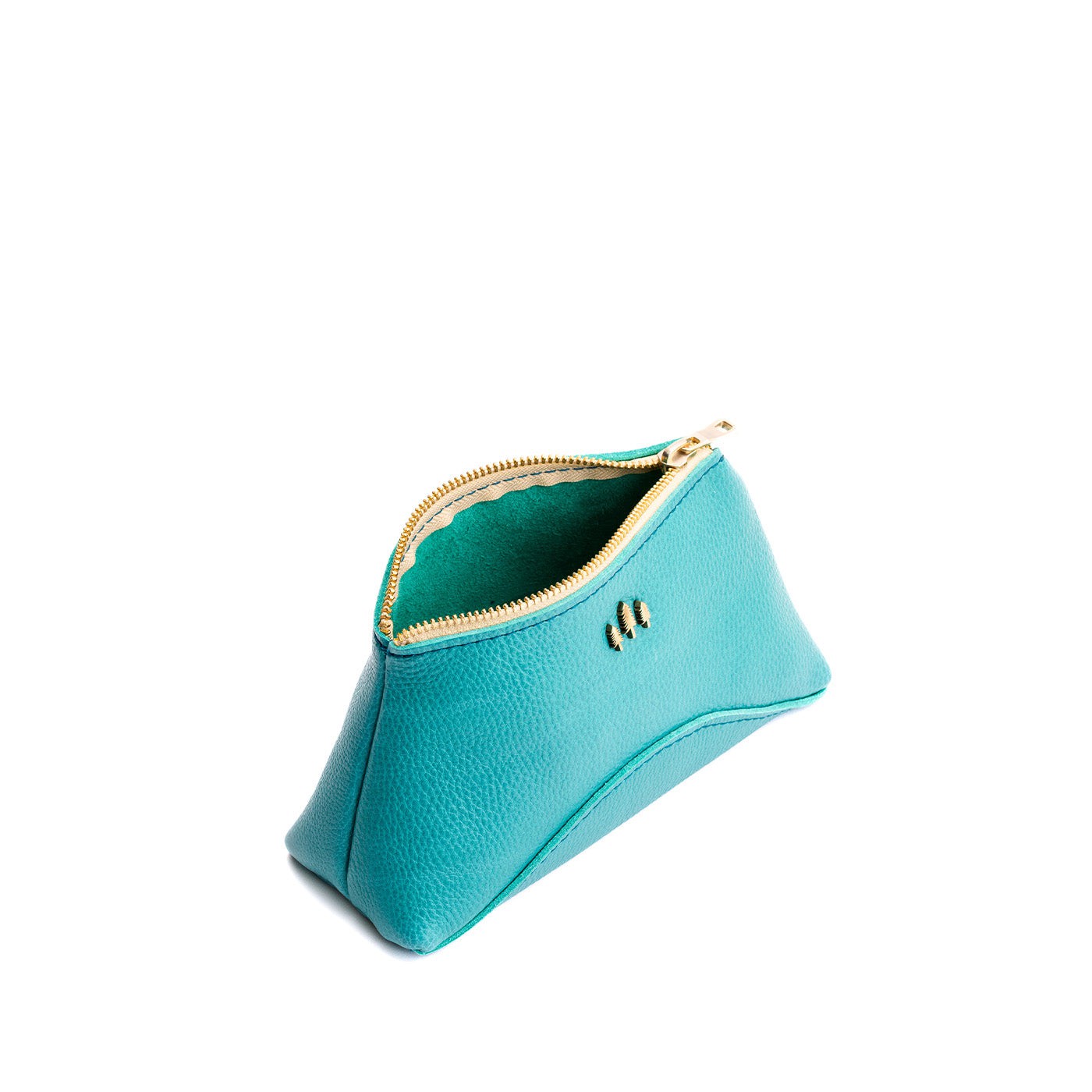 Seafoam | Rectangular makeup bag pouch with top zipper