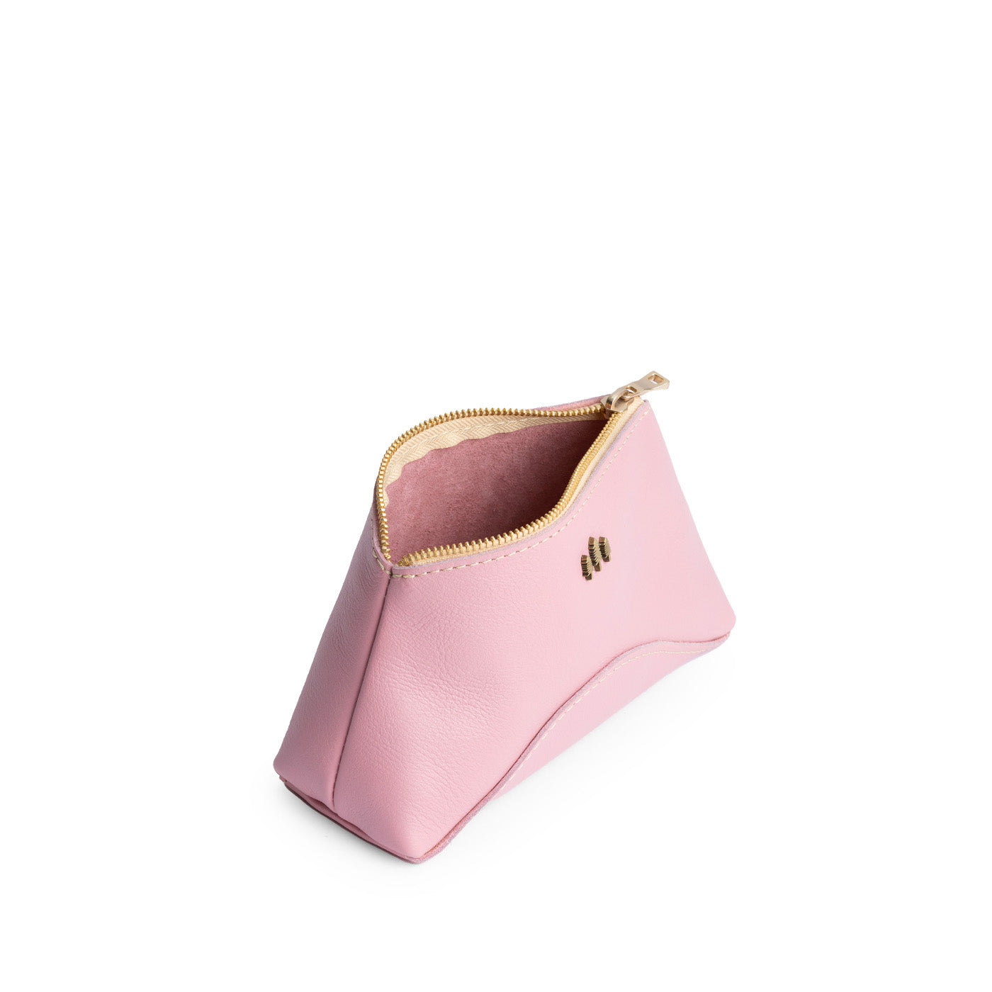 Vintage Pink | Rectangular makeup bag pouch with top zipper