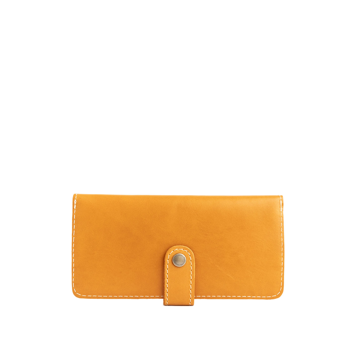 Sunflower | Leather wallet with snap closed