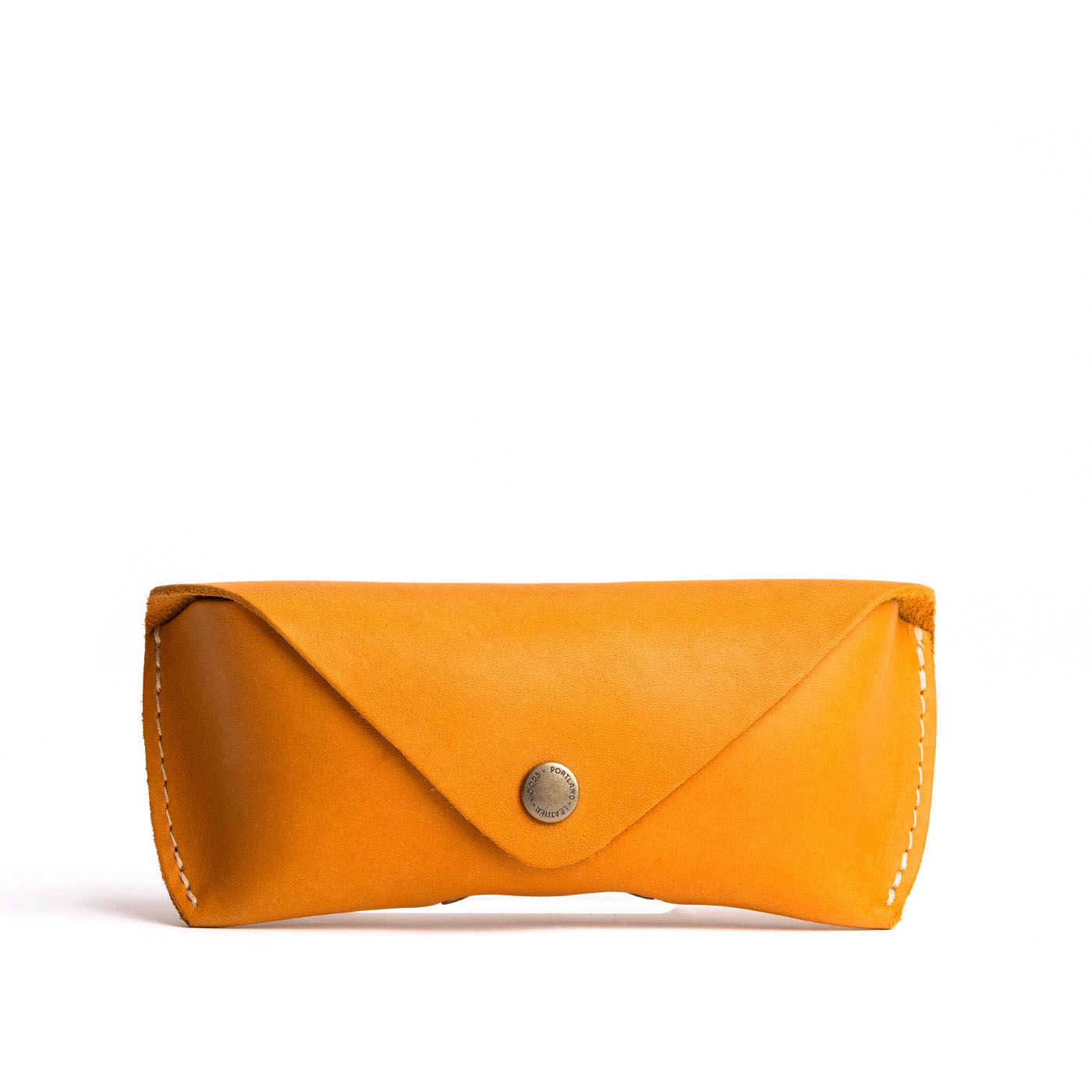 Sunflower | Leather sunglasses case with snap closure