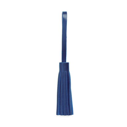 Cowboy Blue | Fringed leather tassel with leather loop
