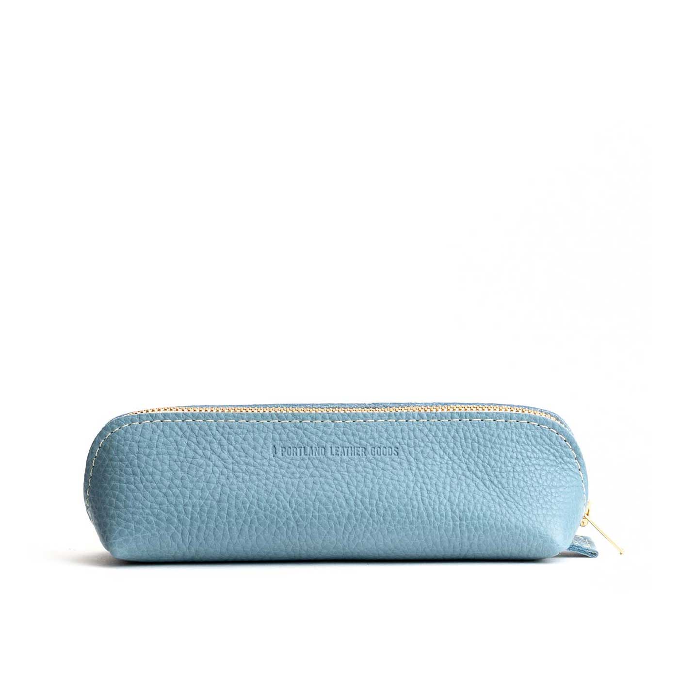 All Color: Dream | Leather pouch with curved seams and top zipper
