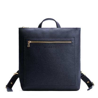Night Owl*Large | Square slim leather tote backpack