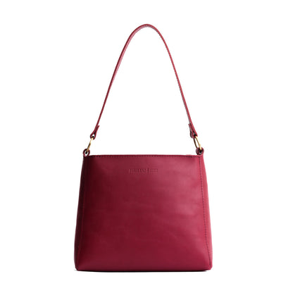 Berry Good*Small | Triangular shoulder bag with antiqued brass finished hardware