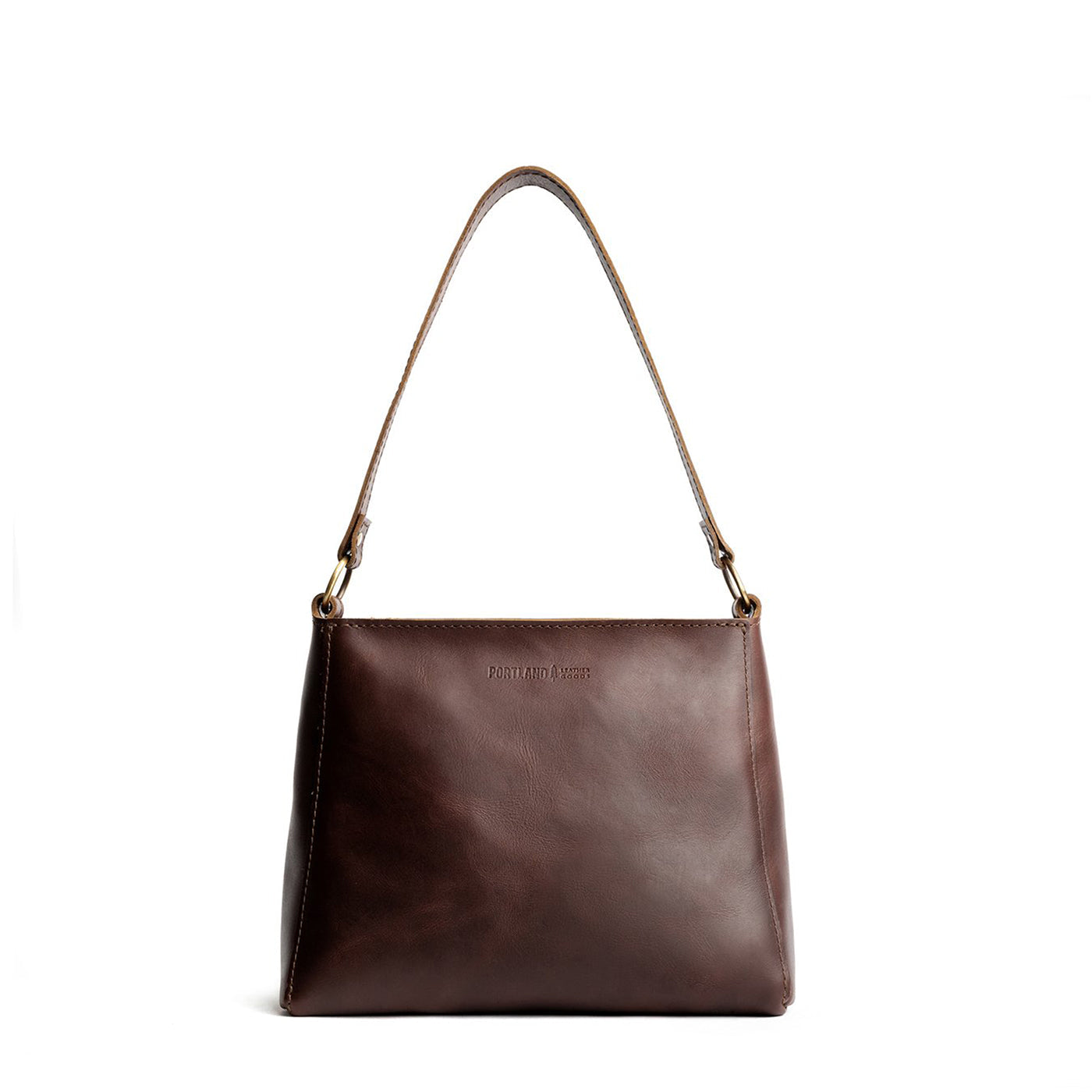 Grizzly*Small | Triangular shoulder bag with antiqued brass finished hardware