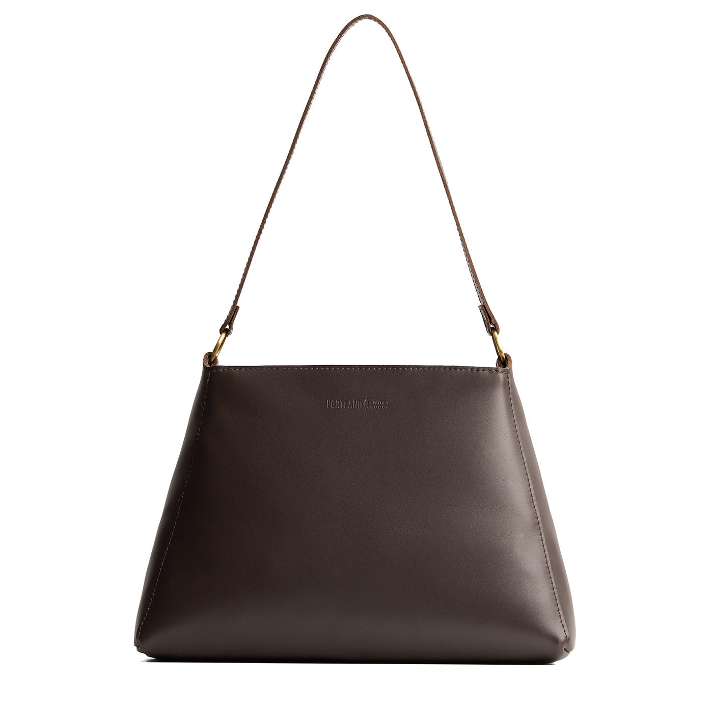 Grizzly*Large | Large triangular shoulder bag with antiqued brass finished hardware