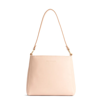 Moonflower*Small | Triangular shoulder bag with antiqued brass finished hardware