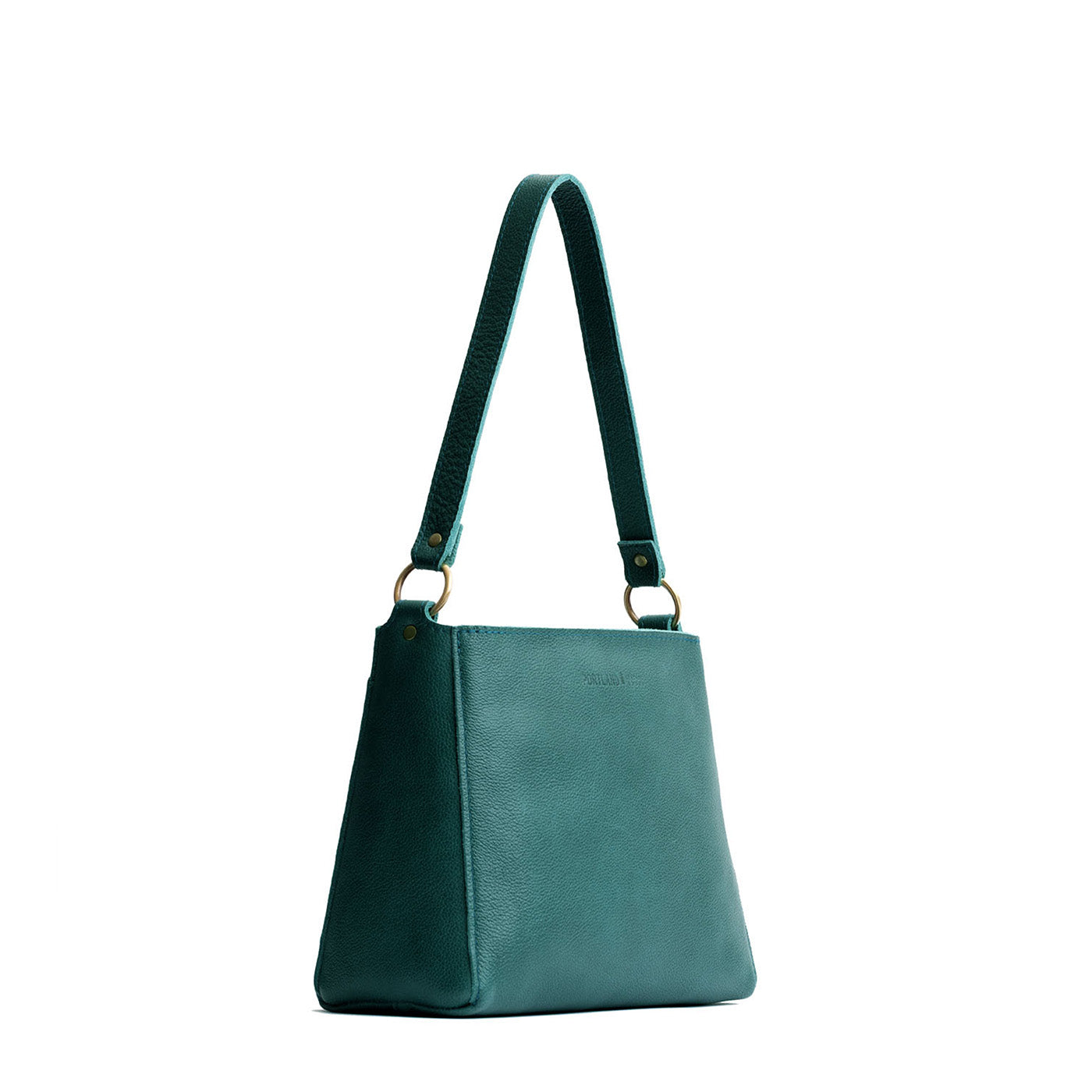 Sea Glass*Small | Triangular shoulder bag with antiqued brass finished hardware