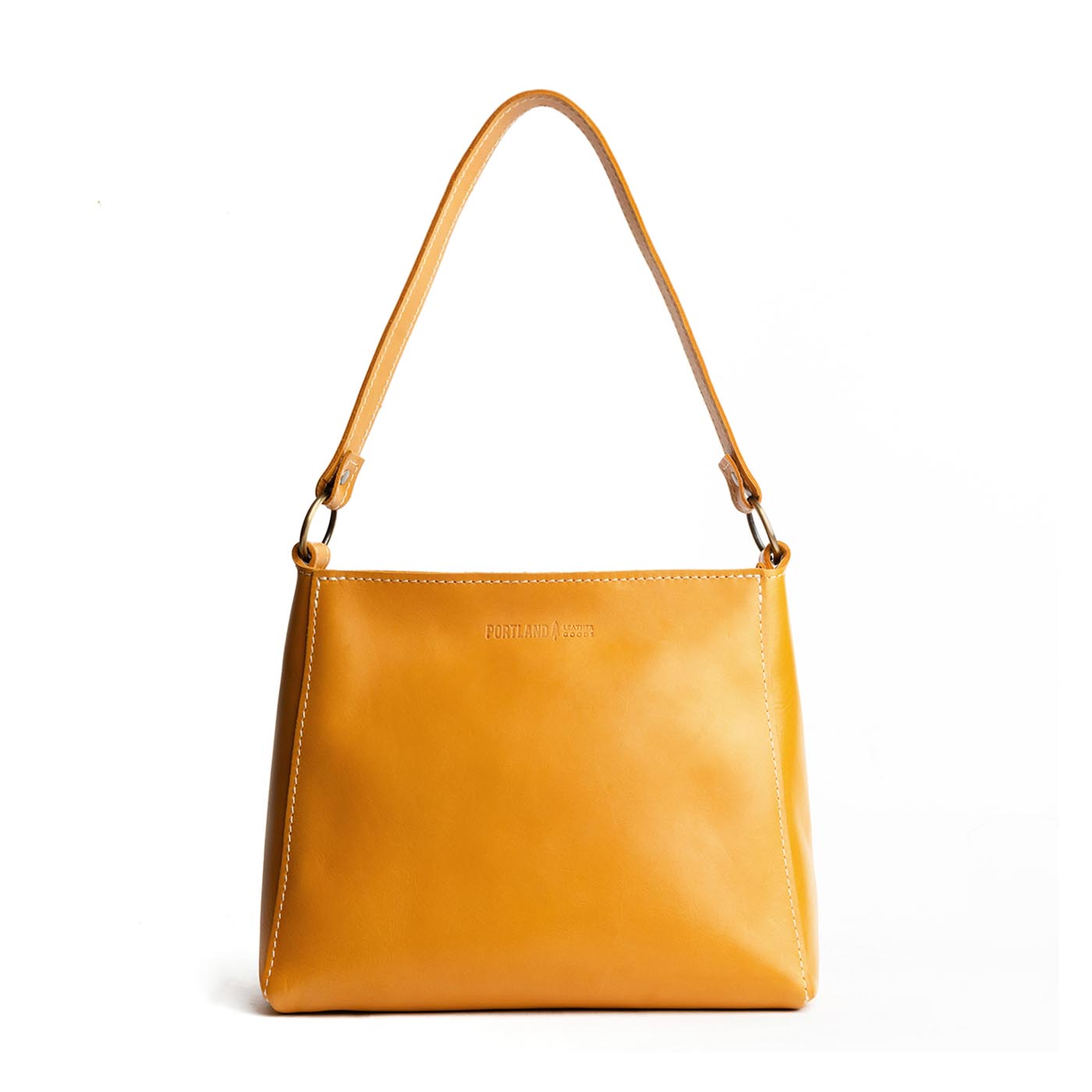 Sunflower*Small | Triangular shoulder bag with antiqued brass finished hardware