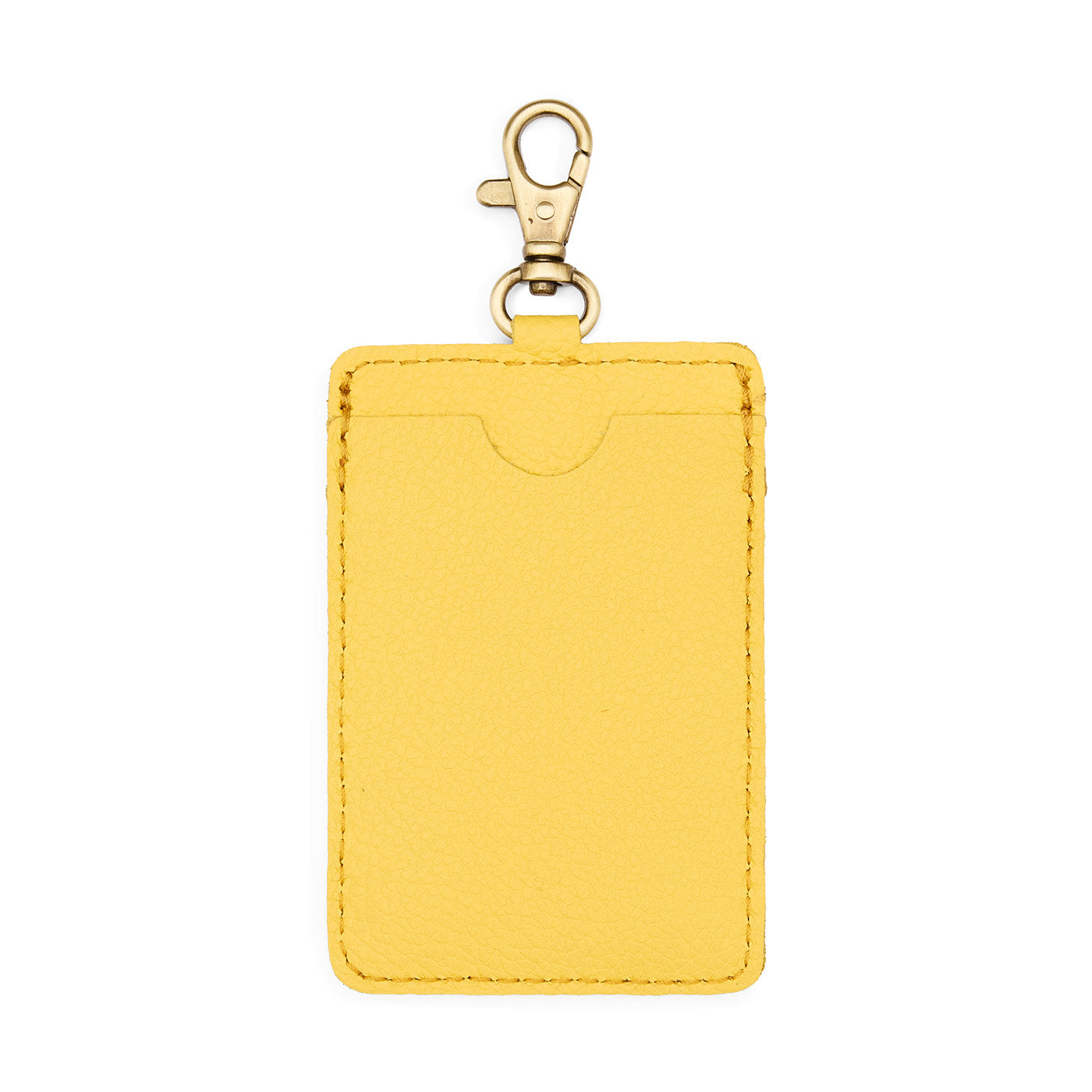 Canary | A leather card holder with a swivel lobster clasp on a white background