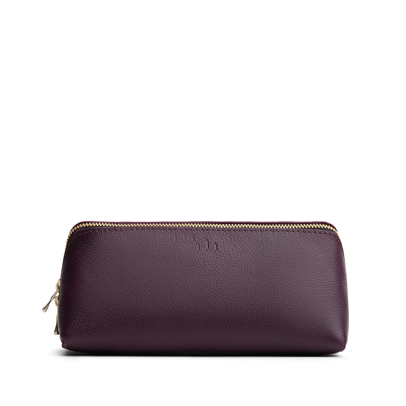 Plum | Triangular shaped pouch with extra long zipper