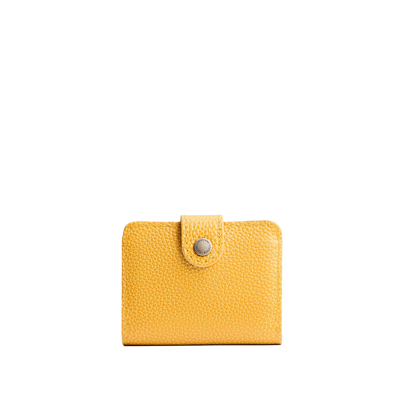 Sunshine | Small leather wallet with snap closure