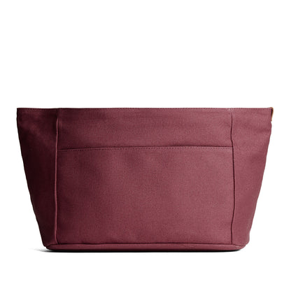 Maroon*Zipper*Large | Large canvas bag insert for organization