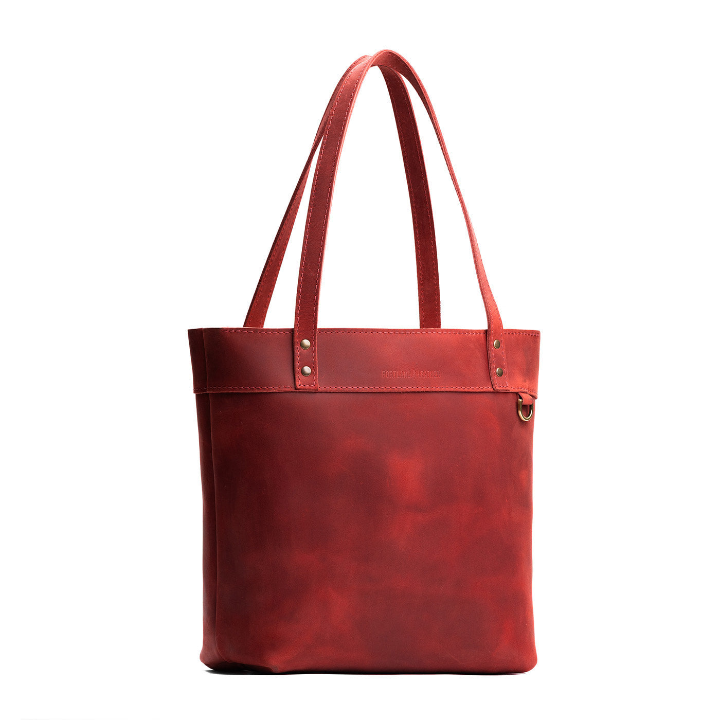 Phoenix*Medium*Zipper | Leather tote bag with riveted straps and exterior key loop